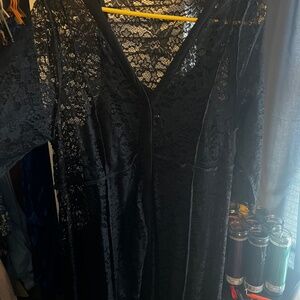 Torrid black lace maxi dress